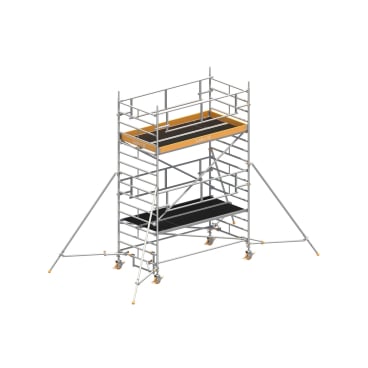 Layher Rollgerüst Uni Breit P2 Safety Plus mit Doppelgeländer und ausziehbaren Gerüststützen 5,20m AH 1 Stück - Bild-Darstellung des Produktes 1