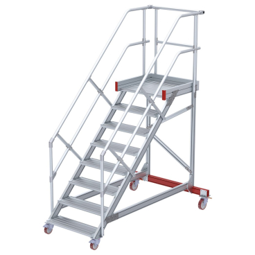 Euroline 513 Wartungsbühne 45° 600mm Stufenbreite 8 Stufen Alu gerieft 1 Stück - Bild-Darstellung des Produktes 1