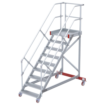 Euroline 513 Wartungsbühne 45° 1000mm Stufenbreite 9 Stufen Alu gerieft 1 Stück - Bild-Darstellung des Produktes 1