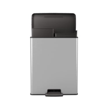 CURVER Mülleimer Küche DECO SLIM DUO mit Tretpedal, 2 x 26 Liter Maße (L x B x H): 48,6 x 28,4 x 61,5 cm - Bild-Darstellung des Produktes 1