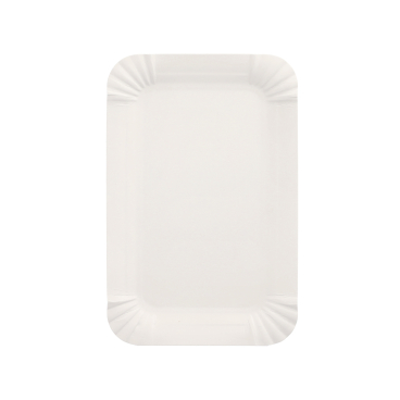 Papstar Pappteller, eckig, weiß 1 Packung = 250 Stück, Maße 11 x 17 cm - Bild-Darstellung des Produktes 1