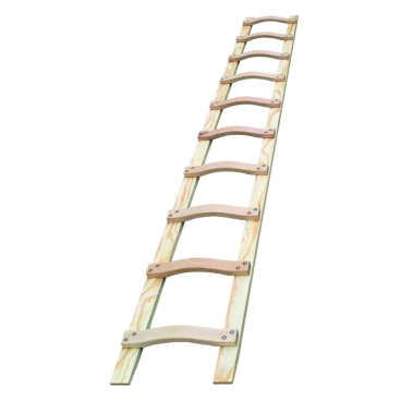 Mauderer Bavaria Holz Dachauflegeleiter 595 mit geschweiften Sprossen für sicheren Auftritt 12 Sprossen 3,50m Lang Ausführung: 12 Sprossen - Bild-Darstellung des Produktes 1