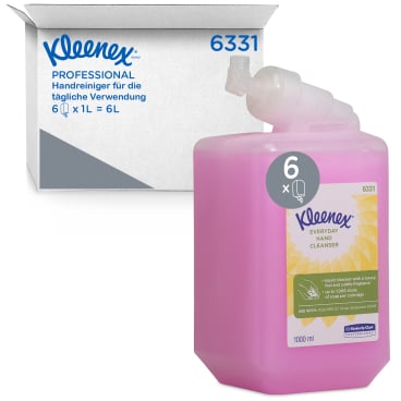 KLEENEX® 6331 Handseife Waschlotion, zart duftend, rosa 1 Karton = 6 Flaschen à 1000 ml - Bild-Darstellung des Produktes 1