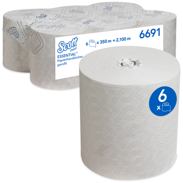 SCOTT® Essential™ Handtuchrolle, 19,8 cm x 350 m 1 Karton = 6 Rollen, weiß - Bild-Darstellung des Produktes 1