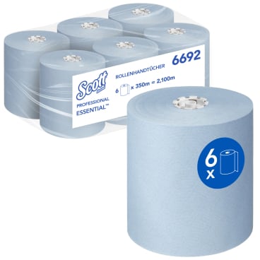 SCOTT® Essential™ Handtuchrolle, 19,8 cm x 350 m 1 Karton = 6 Rollen, blau - Bild-Darstellung des Produktes 1