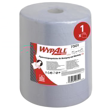 WypAll® L20 Wischtücher - Großrolle, blau 1 Paket = 1 Rolle à 500 Tücher, Maße (L x B): 38 x 32,5 cm - Bild-Darstellung des Produktes 1