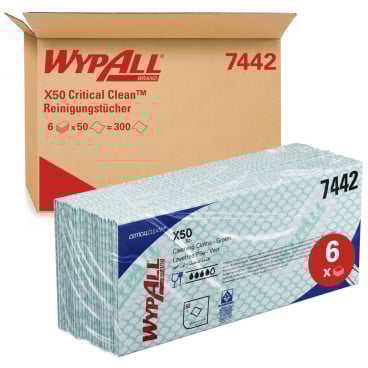 WYPALL* X50 Wischtücher - Interfold 1 Karton = 6 Boxen á 50 Tücher - Bild-Darstellung des Produktes 1