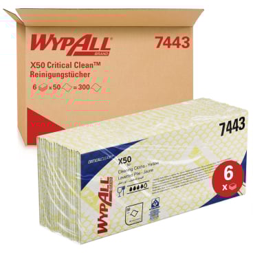 WYPALL* X50 Wischtücher - Interfold 1 Karton = 6 Boxen á 50 Tücher - Bild-Darstellung des Produktes 1
