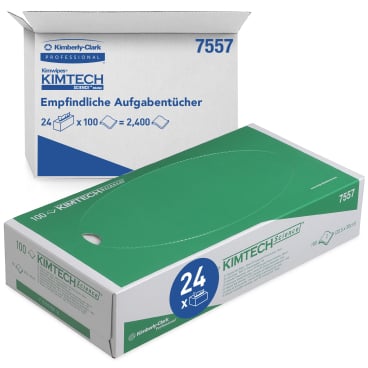 KIMTECH SCIENCE* Labortücher, 2-lagig, weiß 1 Karton = 24 Boxen à 100 Tücher = 2400 Tücher - Bild-Darstellung des Produktes 1