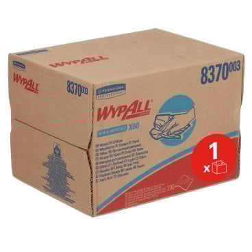 WypAll® X60 Papierwischtücher, 1-lagig, 43 x 31,8 cm 1 Bragbox = 200 Tücher - Bild-Darstellung des Produktes 1