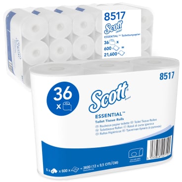 SCOTT® Essential™ 600 Toilet Tissue Toilettenpapier 1 Paket = 6 x 6 Rollen à 600 Blatt - Bild-Darstellung des Produktes 1