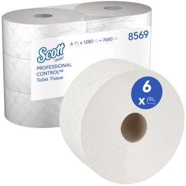 SCOTT® Control™ Toilettenpapier, 2-lagig 1 Karton = 6 Rollen à 1280 Blatt - Bild-Darstellung des Produktes 1