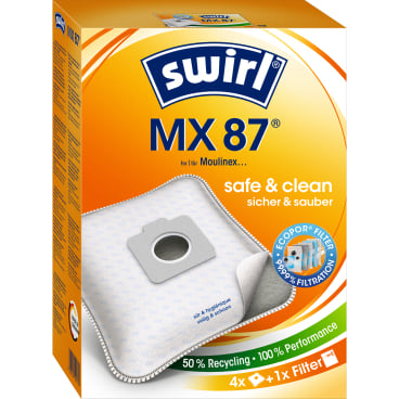 Swirl MX 87 MicroPor® PLUS AirSpace® Staubsaugerbeutel für Moulinex Typ MX 87 - Bild-Darstellung des Produktes 1