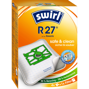 Swirl R 27 MicroPor® PLUS AirSpace® Staubsaugerbeutel für Rowenta Typ 27 - Bild-Darstellung des Produktes 1