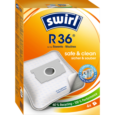 Swirl® R 36 MicroPor® Plus Green Staubsaugerbeutel 1 Paket = 3 Packungen mit je 4 Stück - Bild-Darstellung des Produktes 1