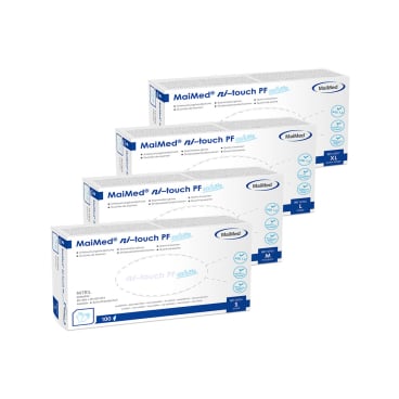 MaiMed® ni-touch PF Nitrilhandschuhe, puderfrei, weiß 1 Packung = 100 Stück, Größe S - Bild-Darstellung des Produktes 1