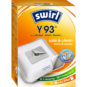 Swirl Y 93 MicroPor® PLUS AirSpace® Staubsaugerbeutel 1 Packung = 4 Stück + 1 Filter - Bild-Darstellung des Produktes 1
