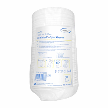 MaiMed® Spuckbeutel mit Verschlussring, weiß 1 Packung = 50 Stück - Bild-Darstellung des Produktes 1