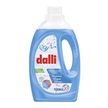 dalli Feinwaschmittel Fein & Color, flüssig, 20 WL 1,1 Liter - Henkelflasche, 20 Waschladungen - Bild-Darstellung des Produktes 1