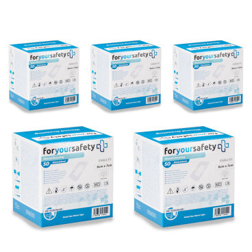 Dr. Kuechler Medical® Wundpflaster steril, besonders hautfreundlich, sensitiv, 6x7cm 6x7cm (5x50er Pack) - Bild-Darstellung des Produktes 1