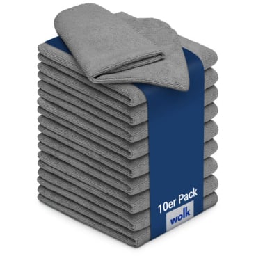 wolk Mikrofasertuch Farbe: grau - 1 VE = 10 Tücher - Maße (BxH): 40,0 x 40,0 cm - Bild-Darstellung des Produktes 1