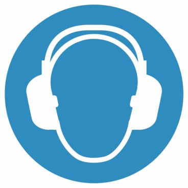 Gebotsschild: Gehörschutz benutzen Material: Weich-PVC-Folie; Größe Durchm.): 20,0 cm - Bild-Darstellung des Produktes 1