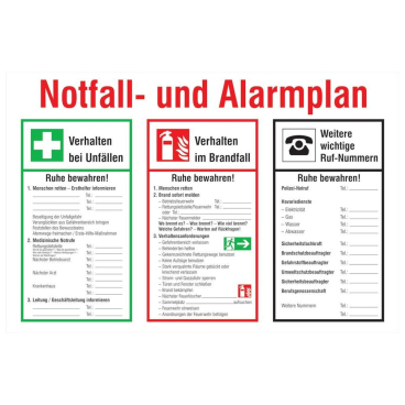 Wolk Notfall- und Alarmplan Kunststoff (PVC) Wolk Notfall- und Alarmplan Kunststoff (PVC) - Bild-Darstellung des Produktes 1