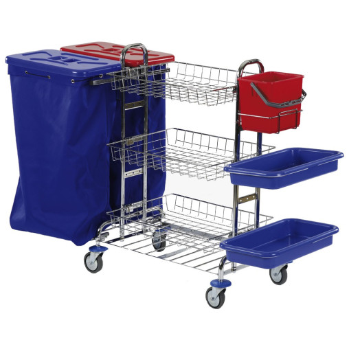 Floorstar Hotelwagen HW 1 SOLID, verchromt
