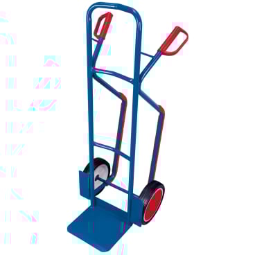 VARIOfit Stahlrohrkarren 250kg Traglast mit Kunststoffgleitkufen Vollgummibereifung 1 Stück - Bild-Darstellung des Produktes 1