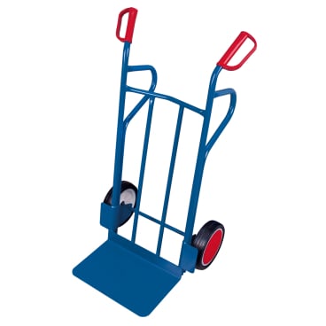 VARIOfit Stahlrohrkarren 250kg Tragkraft mit Standbügeln, große Schaufel Vollgummibereifung 1 Stück - Bild-Darstellung des Produktes 1