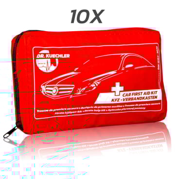 KFZ Verbandskasten – Auto Verbandtasche – Erste Hilfe Set – Dr. Kuechler Medical®– EU konform rot - Bild-Darstellung des Produktes 1
