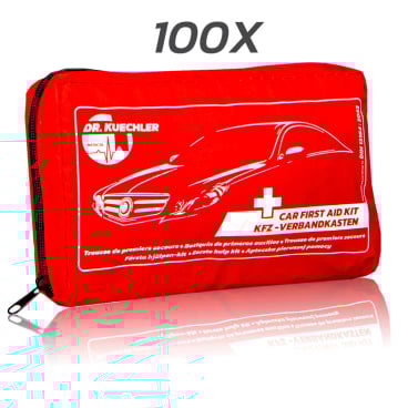 KFZ Verbandskasten – Auto Verbandtasche – Erste Hilfe Set – Dr. Kuechler Medical®– EU konform rot - Bild-Darstellung des Produktes 1