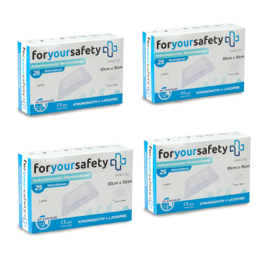 Dr. Kuechler Medical® 100 Stück Wundpflaster steril, besonders hautfreundlich, sensitiv, 10x15cm 100 - Bild-Darstellung des Produktes 1