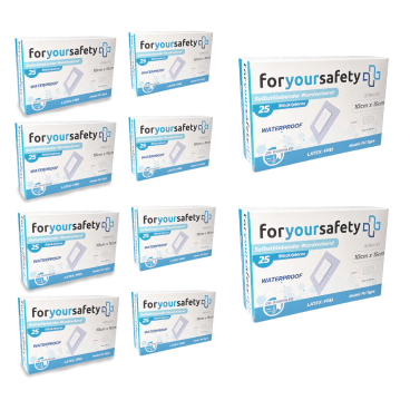 Dr. Kuechler Medical® 25 Stück Duschpflaster, Wundpflaster, wasserfest, steril, sensitiv,  10x15cm 10x15cm (250er Pack) - Bild-Darstellung des Produktes 1