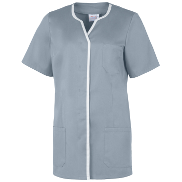 Leiber Damenkasack, kurzarm, silbergrau/weiß Größe 50 - Bild-Darstellung des Produktes 1