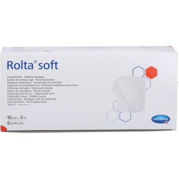 Hartmann Rolta-soft 3 m x 10 cm, Synthetik-Wattebinden (6 Stck.) Hartmann Rolta-soft 3 m x 10 cm, Synthetik-Wattebinden (6 Stck.) - Bild-Darstellung des Produktes 1