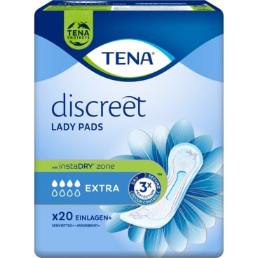 TENA Lady discret extra Einlagen 20 Stück Extra TENA Lady discret extra Einlagen 20 Stück Extra - Bild-Darstellung des Produktes 1