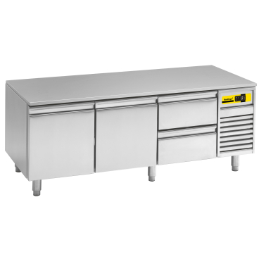 NORDCAP Unterbaukühltisch UKT 2ZG 2ZK, 286 Liter Aussenabmessungen: 1600 x 700 x 660 mm - Bild-Darstellung des Produktes 1