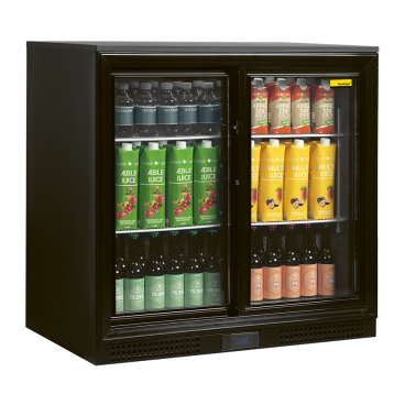 NORDCAP Rückbuffet-Unterbauschrank RBS 901-87-S, 190 Liter, schwarz Aussenabmessungen: 900 x 526 x 870 mm - Bild-Darstellung des Produktes 1