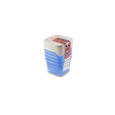 CURVER Tiefkühldose FRESH & FROZEN 5er-Set, spülmaschinengeeignet Maße (L x B x H): 10,5 x 10,5 x 14 cm, à 0,45 Liter - Bild-Darstellung des Produktes 1