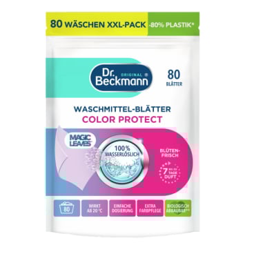 Dr. Beckmann Waschmittelblätter Colour Protect Blütenfrisch 1 Packung = 80 Blätter - Bild-Darstellung des Produktes 1