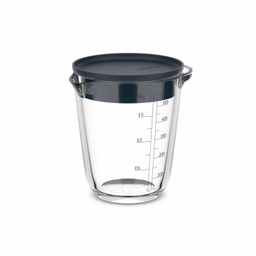 Mepal Chef it Messbecher aus Glas, mit Deckel, 500 ml Deckelfarbe: navy - Bild-Darstellung des Produktes 1