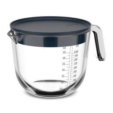 Mepal Chef it Messbecher aus Glas, mit Deckel, 1000 ml Deckelfarbe: navy - Bild-Darstellung des Produktes 1
