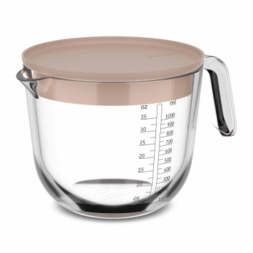 Mepal Chef it Messbecher aus Glas, mit Deckel, 1000 ml Deckelfarbe: chalk - Bild-Darstellung des Produktes 1