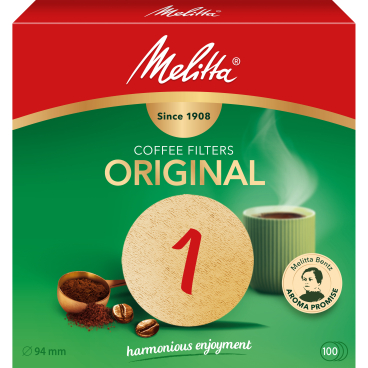 Melitta® Rundfilterpapier 1 Ø 94 mm, braun 1 Packung = 100 Stück - Bild-Darstellung des Produktes 1