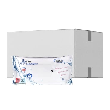 MaiMed® MyCare Feuchtpflegetücher, parfümfrei 1 Karton = 12 Packungen à 80 Stück - Bild-Darstellung des Produktes 1