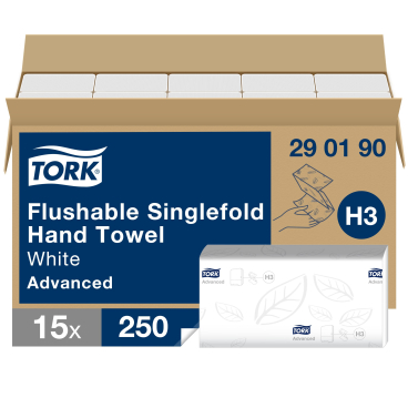 Tork Papierhandtücher H3 Advanced, 2-lagig 1 Paket = 15 Bündel x 250 = 3.750 Tücher - Bild-Darstellung des Produktes 1