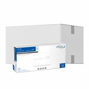 MaiMed® solution 100 magenta Nitrilhandschuhe, puderfrei 1 Karton = 10 Packungen à 100 Stück, Größe XS - Bild-Darstellung des Produktes 1