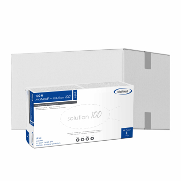 MaiMed® solution 100 magenta Nitrilhandschuhe, puderfrei 1 Karton = 10 Packungen à 100 Stück, Größe L - Bild-Darstellung des Produktes 1