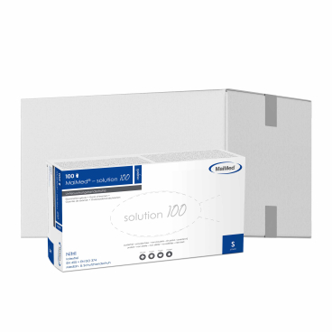 MaiMed® solution 100 magenta Nitrilhandschuhe, puderfrei 1 Karton = 10 Packungen à 100 Stück, Größe S - Bild-Darstellung des Produktes 1